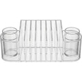 Wofka Eight Slot Acrylic Palette Organizer with Two Removable Cups Clear - Product view