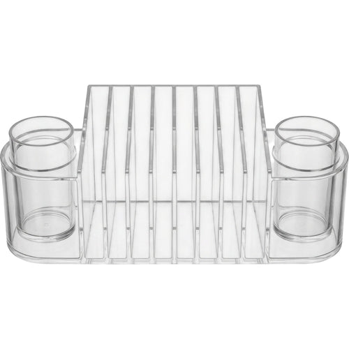 Wofka Eight Slot Acrylic Palette Organizer with Two Removable Cups Clear - Product view