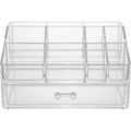 Wofka Tiered Nine Compartment Acrylic Cosmetic Organizer with Drawer Clear - Product view